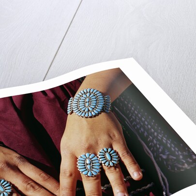 Turquoise Bracelets and Rings by Anonymous