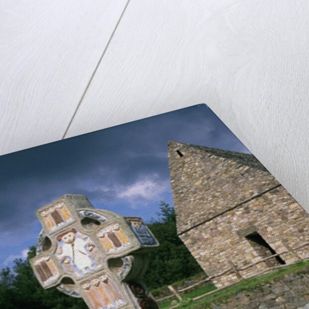 Celtic Cross at a Christian Monastery by Corbis