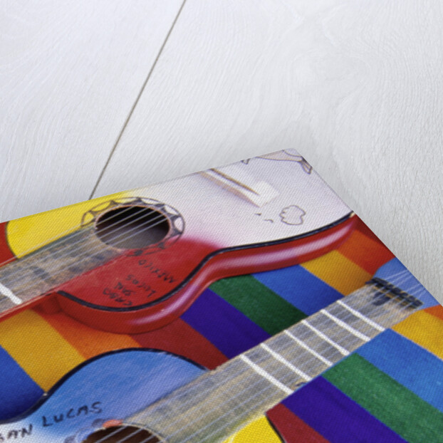 Colorful Souvenir Guitars by Anonymous