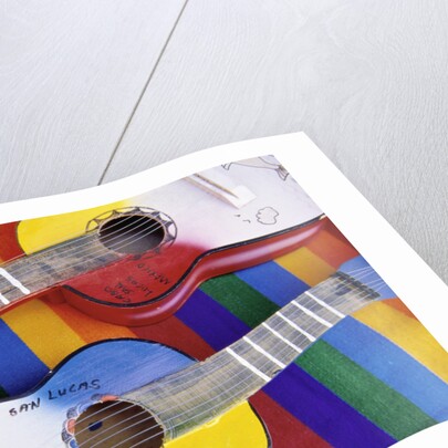 Colorful Souvenir Guitars by Anonymous