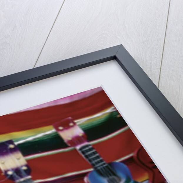 Colorful Guitars Drying by Anonymous
