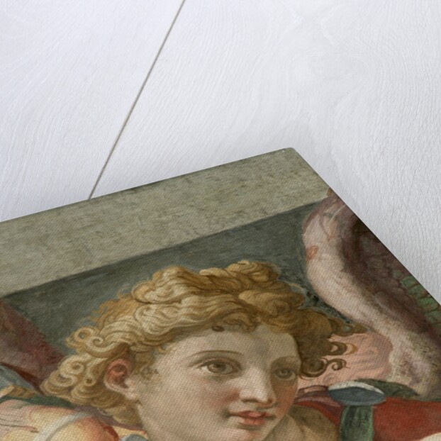 Detail of Figure from a Fresco Painting Depicting the Archangel Michael by School of Raphael