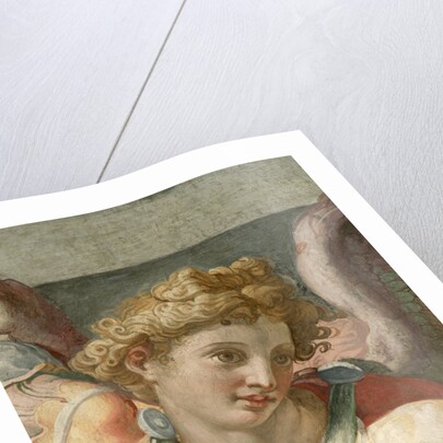 Detail of Figure from a Fresco Painting Depicting the Archangel Michael by School of Raphael