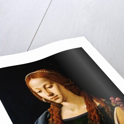 Detail Showing Upper Half of Mary Magdalene by Piero di Cosimo