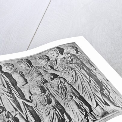 Detail of Imperial Procession Portion of Frieze from Ara Pacis Augustae in Rome by Anonymous