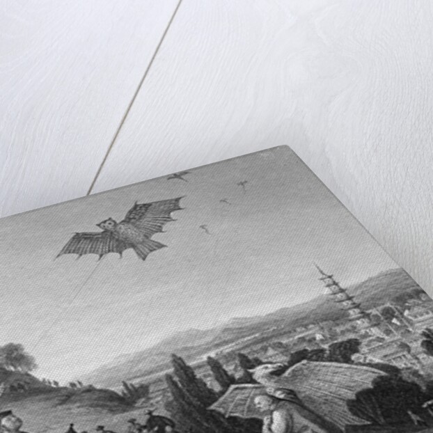 People Flying Kites in China by Anonymous