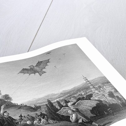 People Flying Kites in China by Anonymous