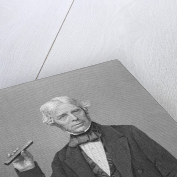 Michael Faraday Posing with Magnet by Anonymous