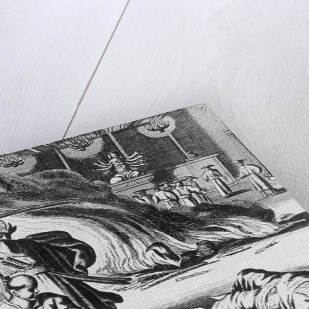 An Illustration of Mass Harakiri in a Japanese Temple by Anonymous