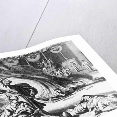 An Illustration of Mass Harakiri in a Japanese Temple by Anonymous