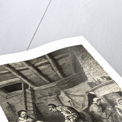 Starving Family Receiving Rations by Anonymous