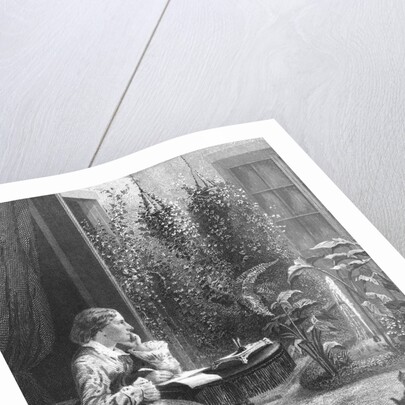 Harriet Beecher Stowe Writing at Home by Anonymous