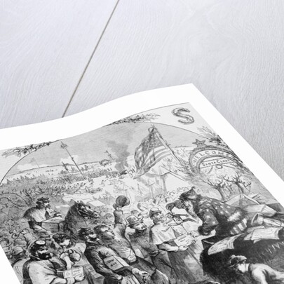Santa Claus Visiting Civil War Camp by Anonymous