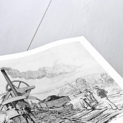Engraving of an Excavator Working on the Panama Canal by Anonymous