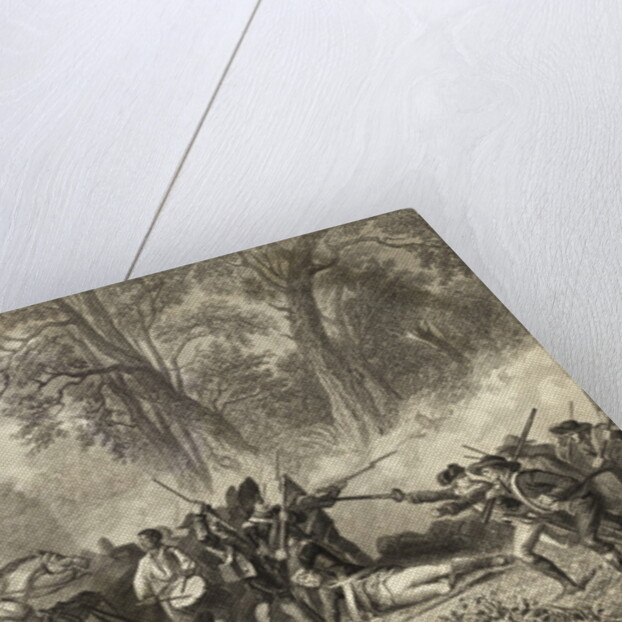 Engraving of the Fall of General Braddock by Anonymous