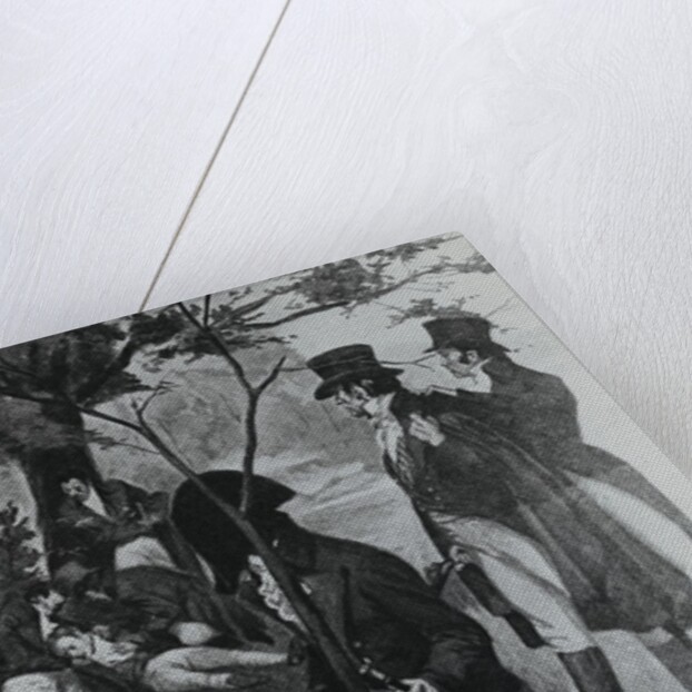 Outdoor Scene Showing Congregation at Aaron Burr Duel by Anonymous