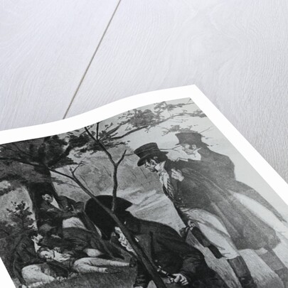 Outdoor Scene Showing Congregation at Aaron Burr Duel by Anonymous