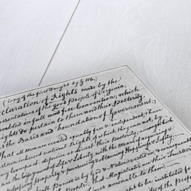Copy of First Draft of Virginia Bill of Rights by Anonymous