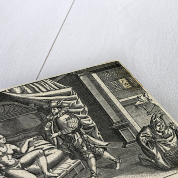 Engraving of Woman Wearing Chastity Belt by Anonymous