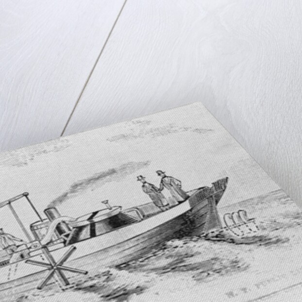 Illustration of Fulton's First Steamboat by Anonymous