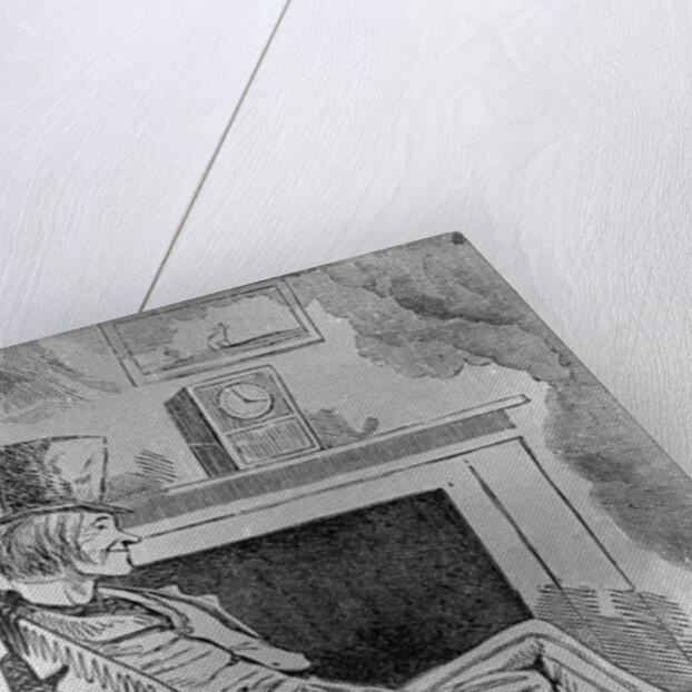 Illustration of Brother Jonathan Sitting in Chair by Anonymous