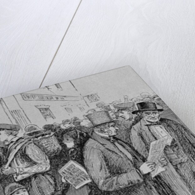 Illustration of the Closing of New York Banks, 1857 by Anonymous