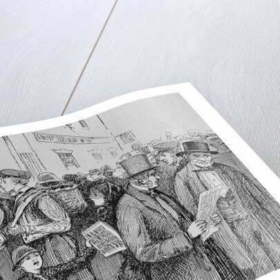 Illustration of the Closing of New York Banks, 1857 by Anonymous