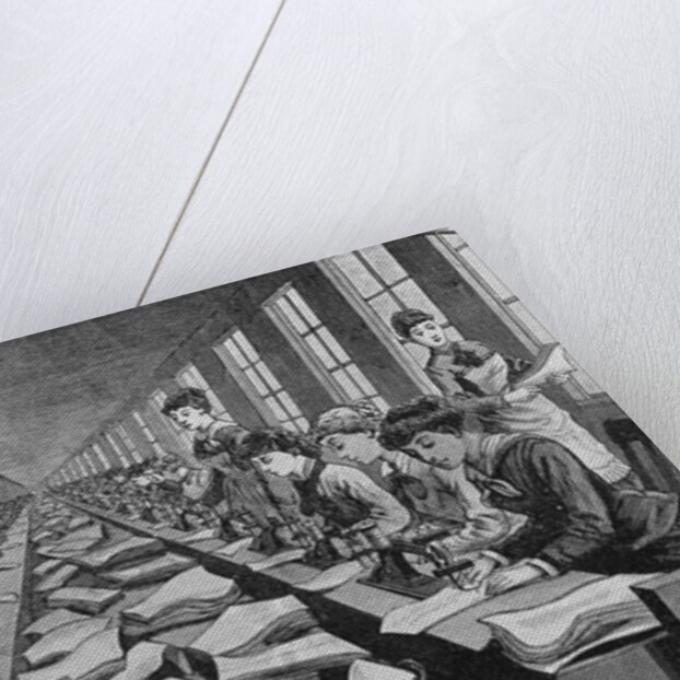 Seamstress Assembly Line in Factory by Anonymous