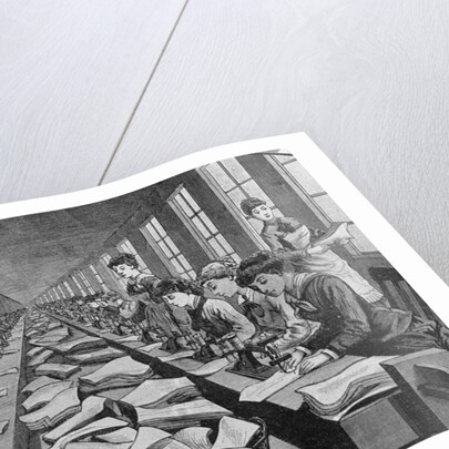 Seamstress Assembly Line in Factory by Anonymous