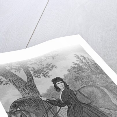 Emma Edmonds Standing with Horse by Anonymous
