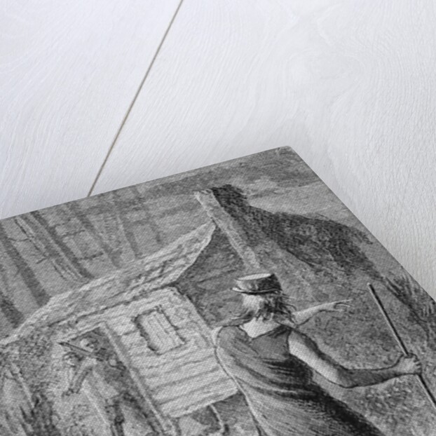 Book Illustration of Johnny Appleseed Warning Pioneers of Approaching Indians by Anonymous