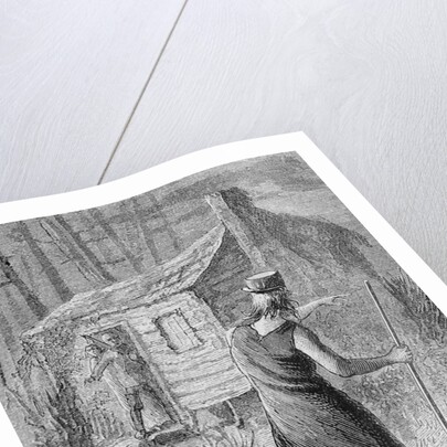 Book Illustration of Johnny Appleseed Warning Pioneers of Approaching Indians by Anonymous