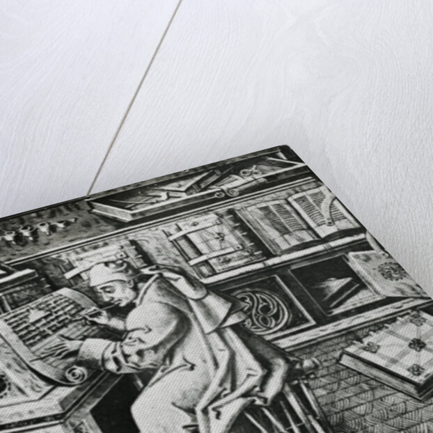 Monk Working on Scriptural Document by Anonymous