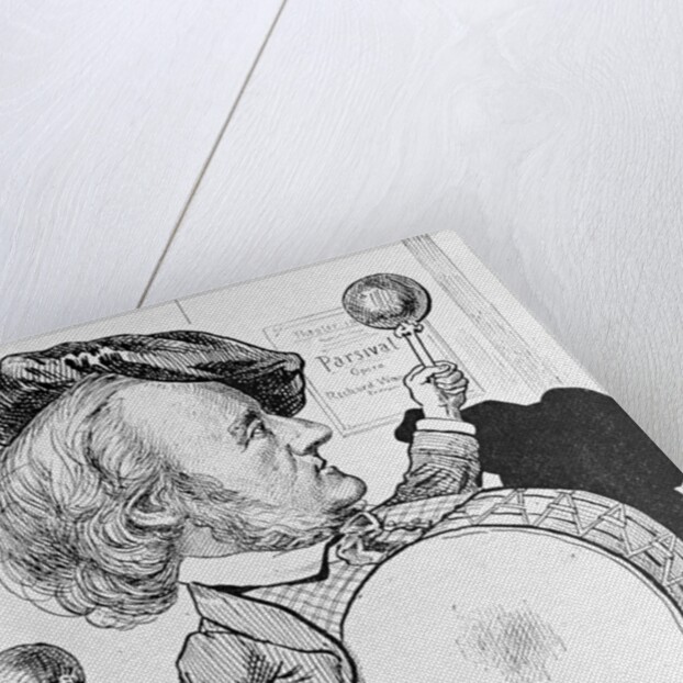 Cartoon of Richard Wagner Banging a Drum by Anonymous