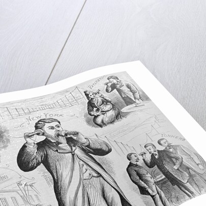 People Using Early Telephone by Anonymous