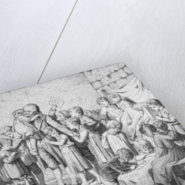 Pestalozzi Among the Orphans by Anonymous