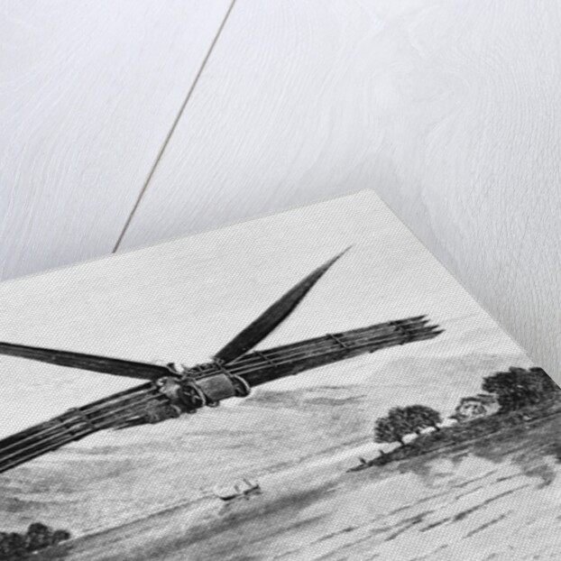 Steam Engined Airplane Flying by Anonymous