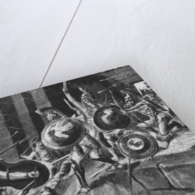 Print of the Spartans Capturing Mount Ithome by John A. Bryan