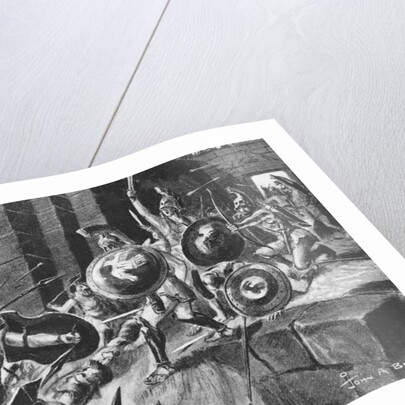 Print of the Spartans Capturing Mount Ithome by John A. Bryan