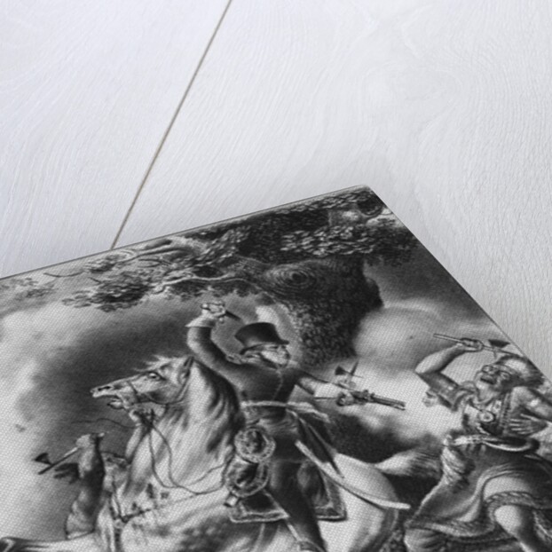 Print Depicting the Death of Tecumseh by Anonymous