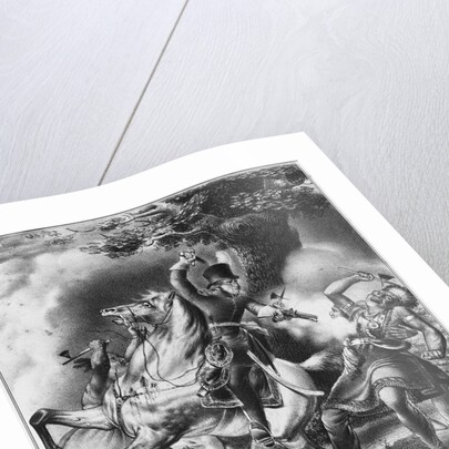 Print Depicting the Death of Tecumseh by Anonymous