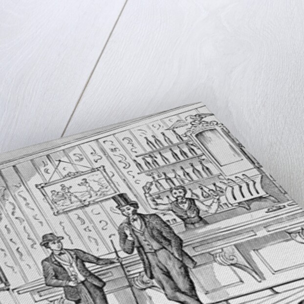 Illustration of Men in a Bar by Anonymous
