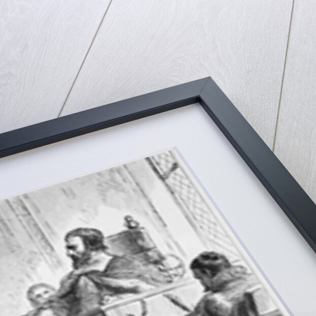 Engraving of a Suspect Fainting Before Judge During Witch Hunt Trial by Darley