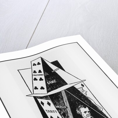 This is the House that Polk Built Editorial Cartoon by Anonymous