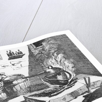 Engraving of 18th-Century Liquor Distallation by Anonymous