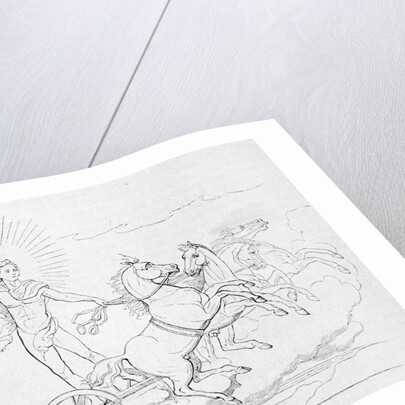 Helios Riding Horse Led Chariot by Anonymous