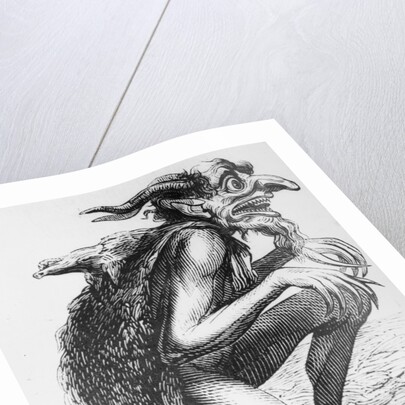 Early Illustration of Devil in a Stooping Position by Anonymous