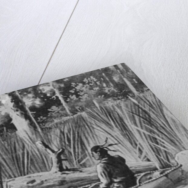 Illustration of Joseph Nicholas Nicollet Exploring Lake Itasca by Anonymous