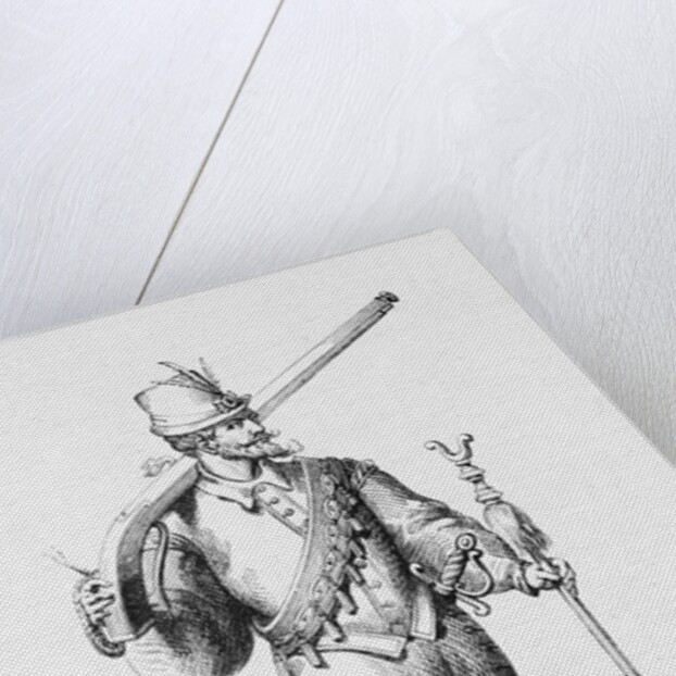 Portrait of Soldier Holding Arquebus by Anonymous