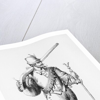 Portrait of Soldier Holding Arquebus by Anonymous